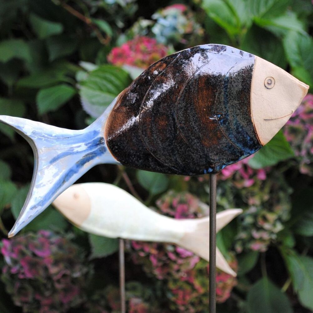 Fish garden ornament - blue