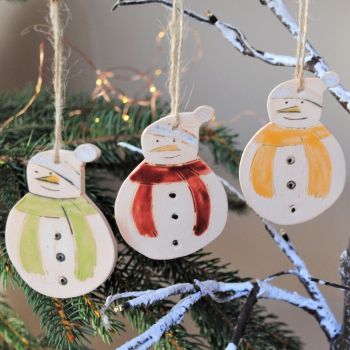 Christmas tree decoration  "Snowman" set of 3 . . .  SALE . . . from £17.90 . . . 