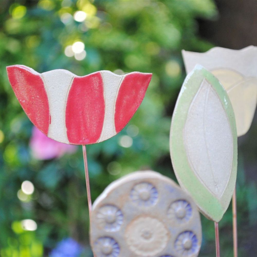 Garden pot stakes - Wide tulip set
