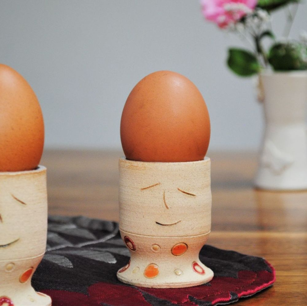 Egg cup smiley face