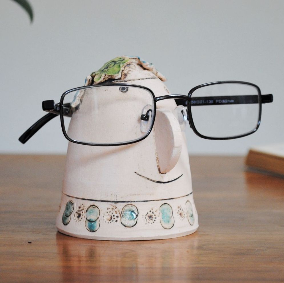 Glasses holder - Green & blue