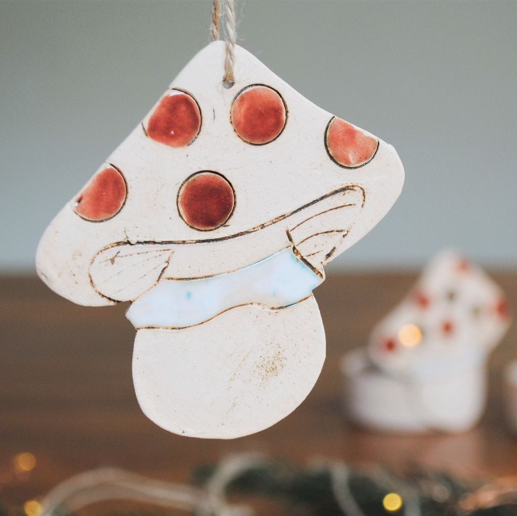 Christmas tree hanging decoration  - Red mushroom