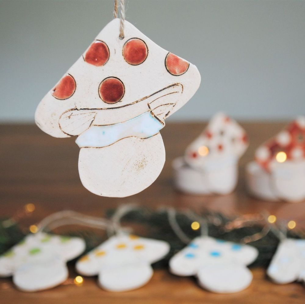 Christmas tree hanging decoration  - Red mushroom