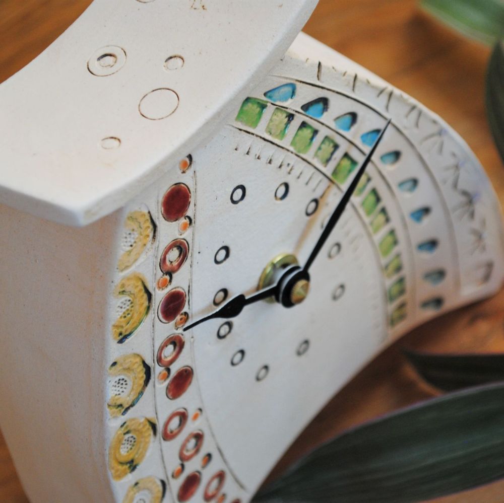 Ceramic clock mantel - Small "Boutique "