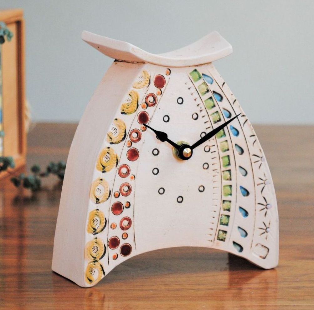 Ceramic clock mantel - Small "Boutique "