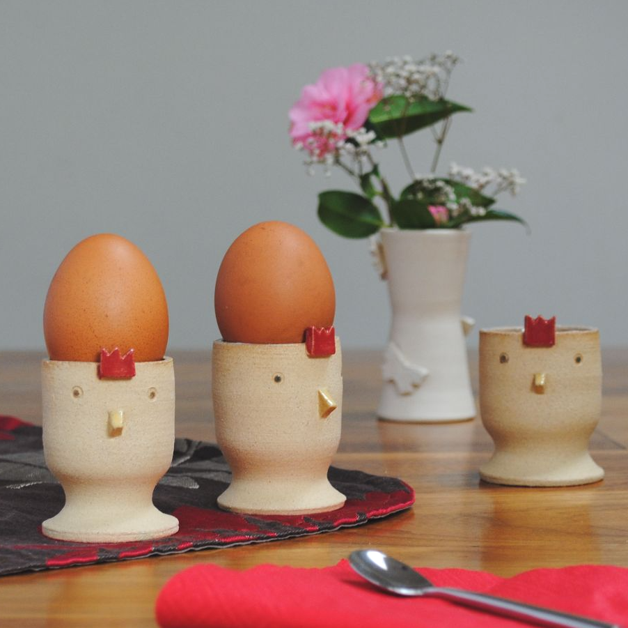 Egg cups chicken design