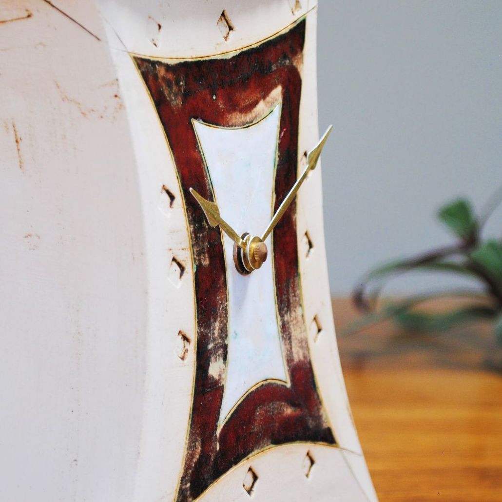 Ceramic mantel clock - Medium "Geometric"
