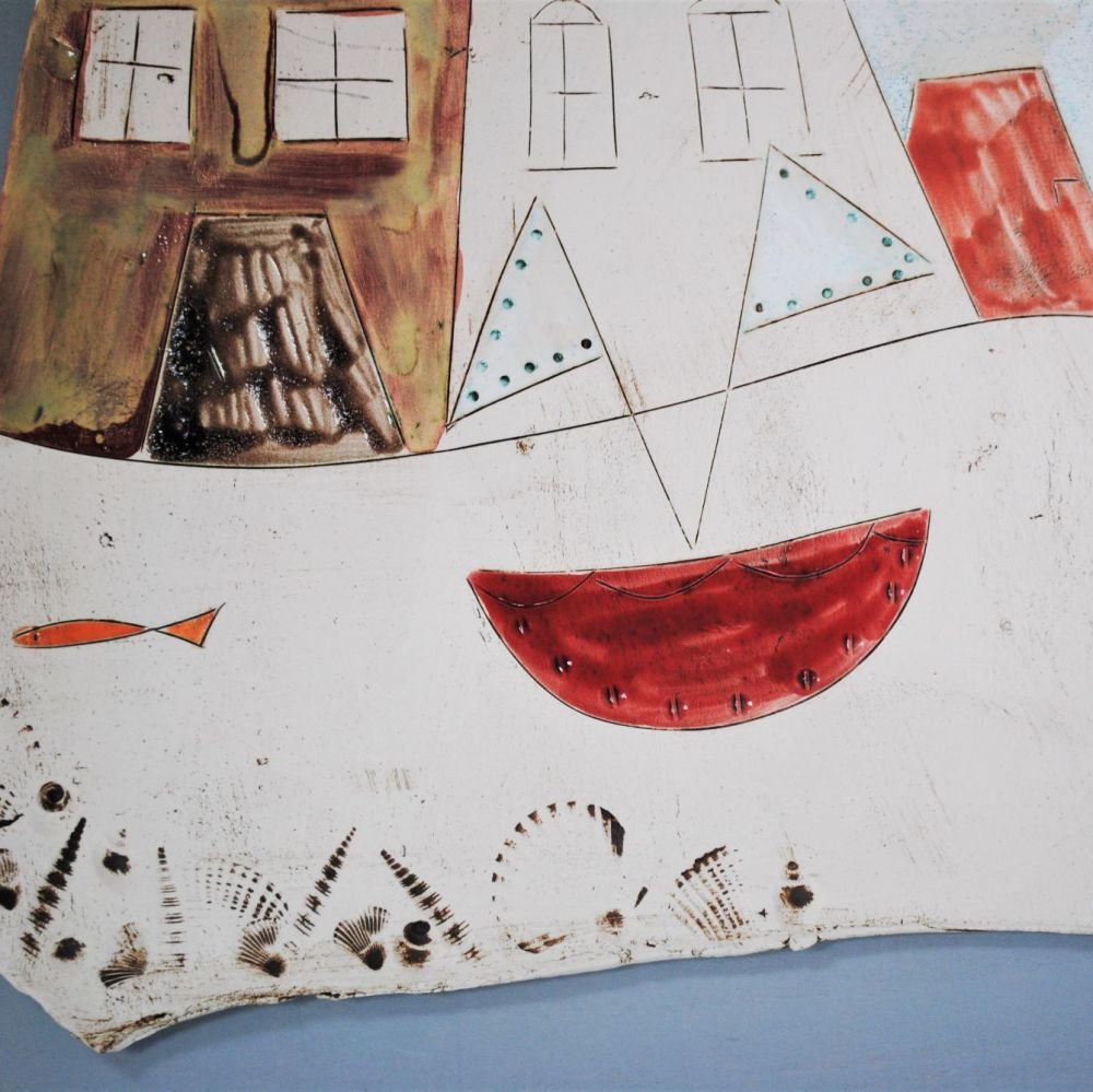 Nautical wall plaque - Sailing boat and seaside