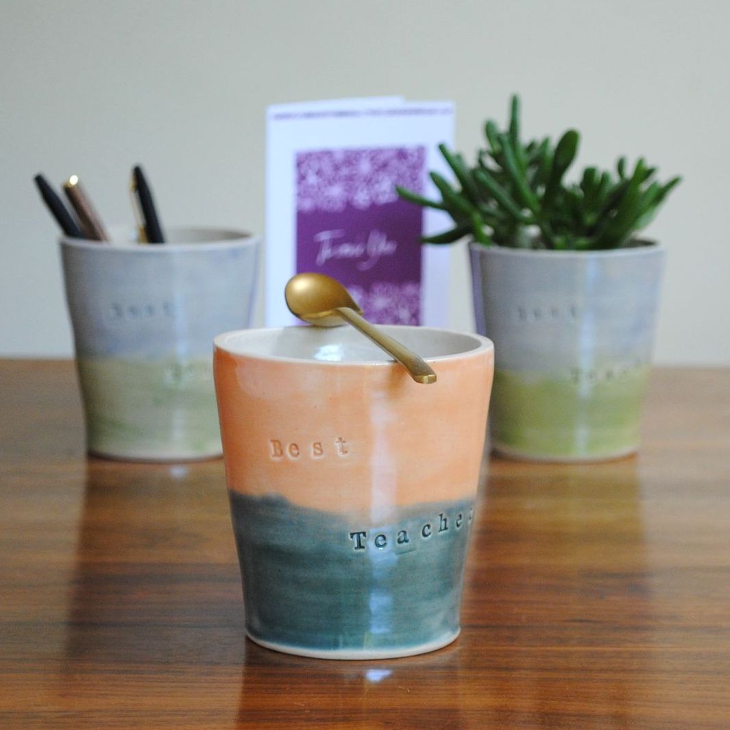 Best Teacher Gift - Tumbler, Planter, Pencil Holder.