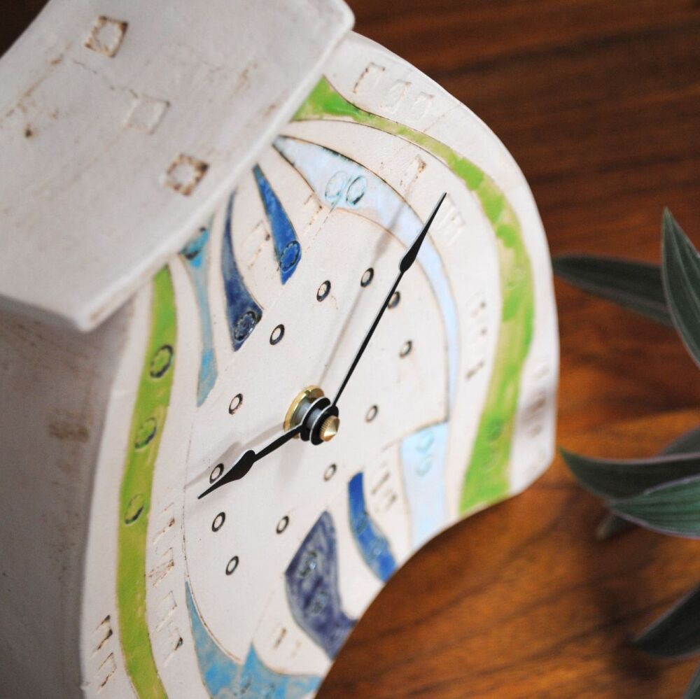 Ceramic clock mantel - Large