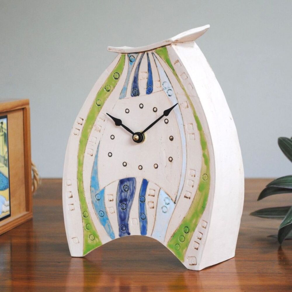 Ceramic clock mantel - Large