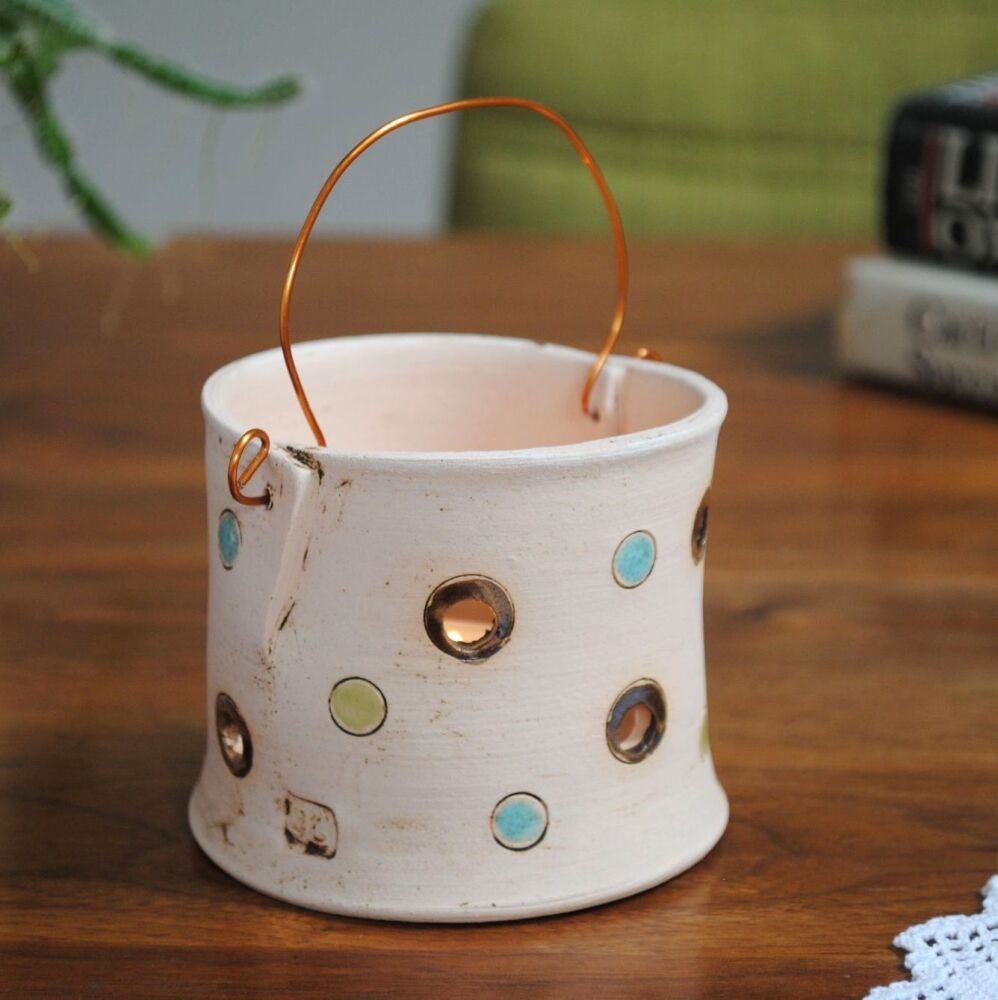 Tealight - Dots & spots, yellow & metallic . . . SALE . . . was £26