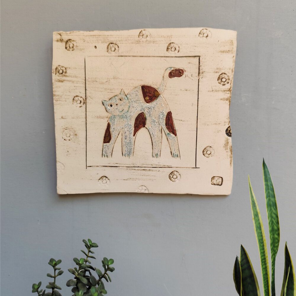 Small wall plaque - Cat . . . . SALE . . . . from £30