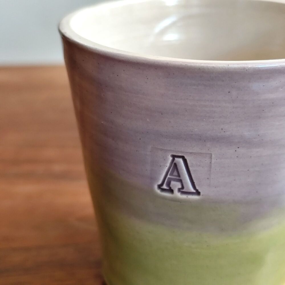 Alphabet Letters Tumbler Mug Initials