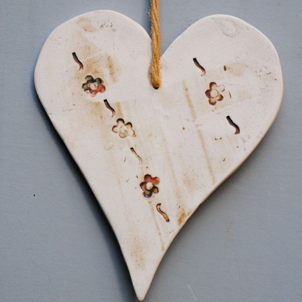 Ceramic hanging heart . . . SALE . . . . was £10.90