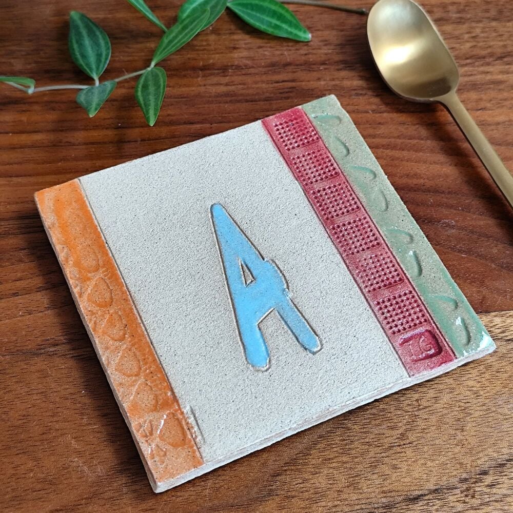 Coasters or tiles alphabet letters . . . SALE . . . was £10