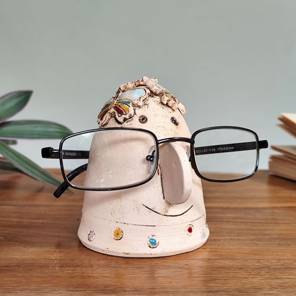 Glasses holder - Butterflies and flowers