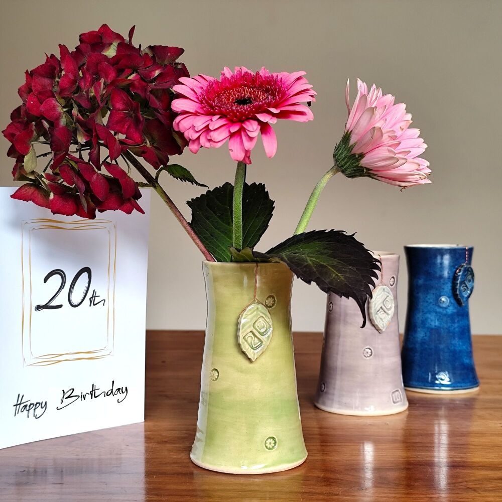 20th Birthday Or Anniversary Gift Vase