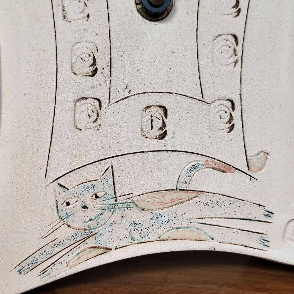 Ceramic mantel clock - Small "Cat"