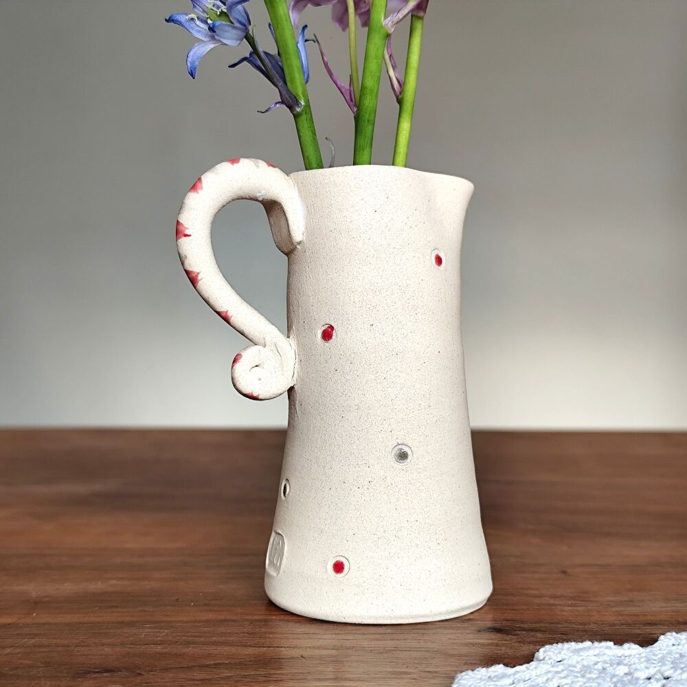 . . . . . . was &pound;25 . . . . . now &pound;17 . . . . . . . .   Jug/vase - White, red, grey
