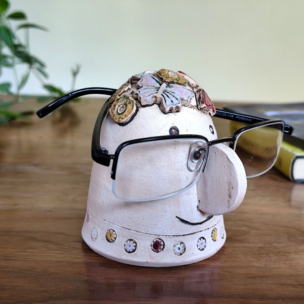 Glasses holder - Butterflies and flowers