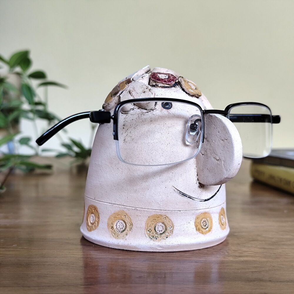 Glasses holder -Bumble bee and flowers
