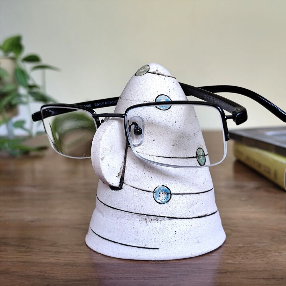 Glasses holder - Blue and green circles. SALE . . . SALE . . . from &pound;29