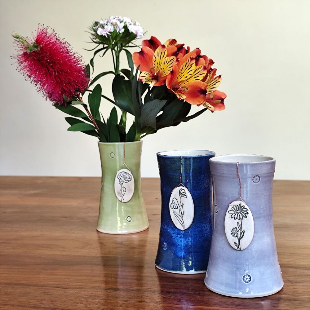 Birth Month Flower Pottery Vase
