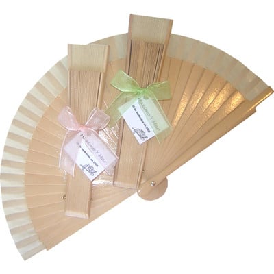 Decorated Varnished Wedding Fan