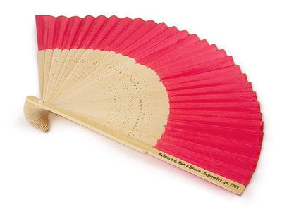 NEW! Plain Silk & Bamboo Fans  - Personalised Handle