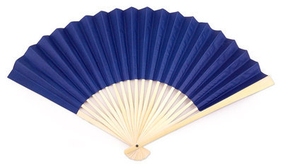 CLEARANCE SALE - Royal Blue Paper Hand Fans