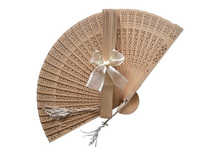 Sandalwood Fan (with optional bow)