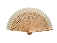 Ivory Wedding Fan with Carved Ribs
