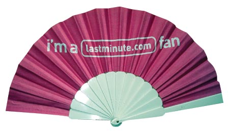 Fabric Fan with Plastic Handle