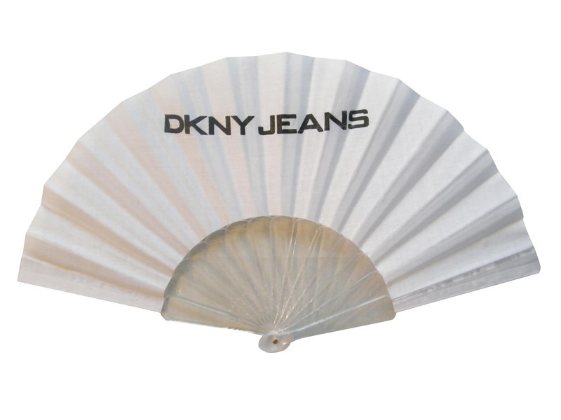 Fabric Fan with Plastic Handle