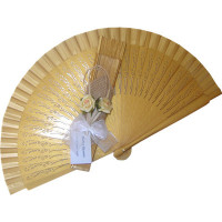 NEW! Gold Decorated Wedding Fan Spring (ref: 02044)