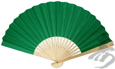 Green Paper Hand Fan