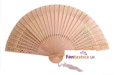 NEW! Exclusive Wood Fan (with optional bow)