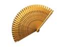 Gold Wedding Fan Large Carved Wooden Ribs (23 cm)