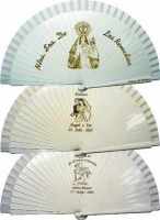 Personalised Wedding Fans engraved onto the Ribs (white)