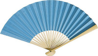 CLEARANCE SALE - Turquoise Paper Hand Fan