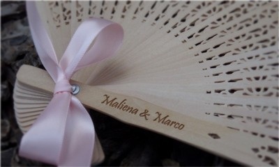 personalised wooden fans
