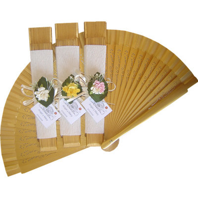 Gold Decorated Wedding Fan