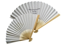 Personalised Plain Coloured Paper Fans