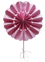 Pink Flower Paper Fans (packs of 10)