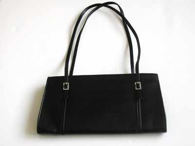 Gina designer evening shoulder bag black with diamonte 