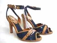 Karen Millen  shoes Denim textured leather heels size 6.5