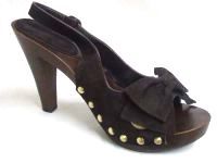 Karen Millen shoes brown suede studded platform size 7