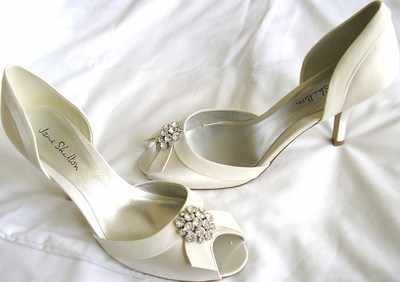 Jane Shilton Ivory Satin Shoes