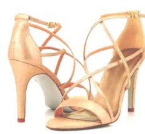Jacques Vert strappy gold glitter heels size 6  also size 8